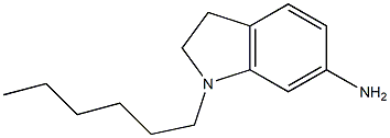 1-hexyl-2,3-dihydro-1H-indol-6-amine Struktur