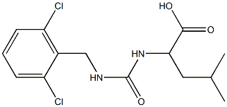 2-({[(2,6-dichlorophenyl)methyl]carbamoyl}amino)-4-methylpentanoic acid Struktur