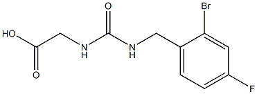 2-({[(2-bromo-4-fluorophenyl)methyl]carbamoyl}amino)acetic acid Struktur