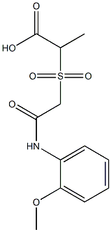 2-({[(2-methoxyphenyl)carbamoyl]methane}sulfonyl)propanoic acid Struktur