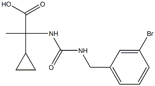 2-({[(3-bromobenzyl)amino]carbonyl}amino)-2-cyclopropylpropanoic acid Struktur