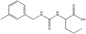 2-({[(3-methylbenzyl)amino]carbonyl}amino)pentanoic acid Struktur