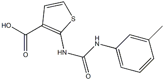 2-({[(3-methylphenyl)amino]carbonyl}amino)thiophene-3-carboxylic acid Struktur