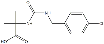 2-({[(4-chlorophenyl)methyl]carbamoyl}amino)-2-methylpropanoic acid Struktur