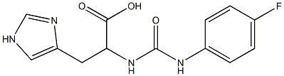 2-({[(4-fluorophenyl)amino]carbonyl}amino)-3-(1H-imidazol-4-yl)propanoic acid Struktur