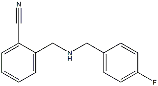 2-({[(4-fluorophenyl)methyl]amino}methyl)benzonitrile Struktur