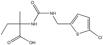 2-({[(5-chlorothiophen-2-yl)methyl]carbamoyl}amino)-2-methylbutanoic acid Struktur