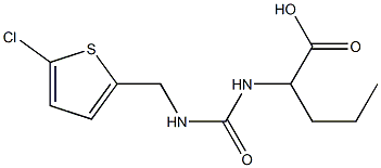 2-({[(5-chlorothiophen-2-yl)methyl]carbamoyl}amino)pentanoic acid Struktur