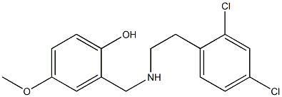 2-({[2-(2,4-dichlorophenyl)ethyl]amino}methyl)-4-methoxyphenol Struktur