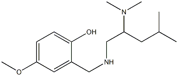 2-({[2-(dimethylamino)-4-methylpentyl]amino}methyl)-4-methoxyphenol Struktur