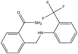 2-({[2-(trifluoromethyl)phenyl]amino}methyl)benzamide Struktur