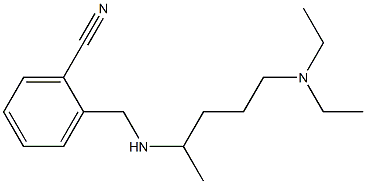 2-({[5-(diethylamino)pentan-2-yl]amino}methyl)benzonitrile Struktur