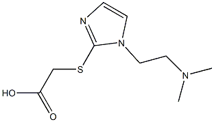 2-({1-[2-(dimethylamino)ethyl]-1H-imidazol-2-yl}sulfanyl)acetic acid Struktur