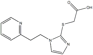 2-({1-[2-(pyridin-2-yl)ethyl]-1H-imidazol-2-yl}sulfanyl)acetic acid Struktur