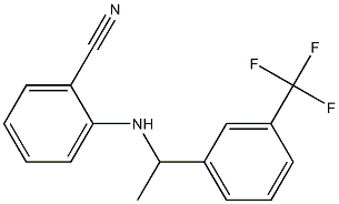 2-({1-[3-(trifluoromethyl)phenyl]ethyl}amino)benzonitrile Struktur