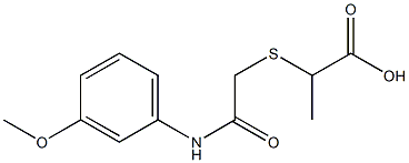 2-({2-[(3-methoxyphenyl)amino]-2-oxoethyl}thio)propanoic acid Struktur