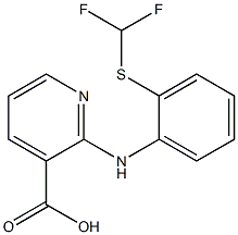 2-({2-[(difluoromethyl)sulfanyl]phenyl}amino)pyridine-3-carboxylic acid Struktur