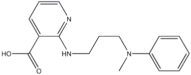 2-({3-[methyl(phenyl)amino]propyl}amino)pyridine-3-carboxylic acid Struktur