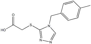 2-({4-[(4-methylphenyl)methyl]-4H-1,2,4-triazol-3-yl}sulfanyl)acetic acid Struktur