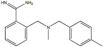 2-({methyl[(4-methylphenyl)methyl]amino}methyl)benzene-1-carboximidamide Struktur