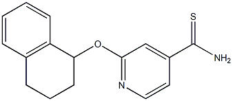 2-(1,2,3,4-tetrahydronaphthalen-1-yloxy)pyridine-4-carbothioamide Struktur