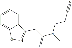 2-(1,2-benzoxazol-3-yl)-N-(2-cyanoethyl)-N-methylacetamide Struktur