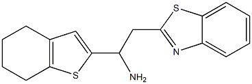 2-(1,3-benzothiazol-2-yl)-1-(4,5,6,7-tetrahydro-1-benzothiophen-2-yl)ethan-1-amine Struktur