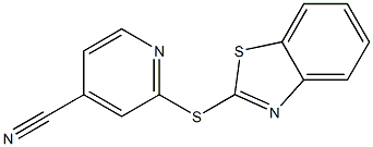 2-(1,3-benzothiazol-2-ylsulfanyl)pyridine-4-carbonitrile Struktur