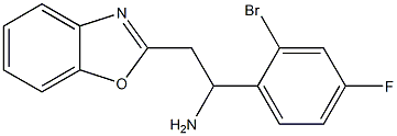 2-(1,3-benzoxazol-2-yl)-1-(2-bromo-4-fluorophenyl)ethan-1-amine Struktur