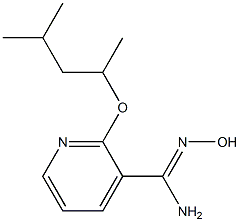 2-(1,3-dimethylbutoxy)-N'-hydroxypyridine-3-carboximidamide Struktur