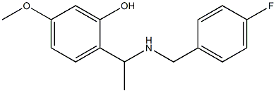 2-(1-{[(4-fluorophenyl)methyl]amino}ethyl)-5-methoxyphenol Struktur