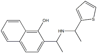 2-(1-{[1-(thiophen-2-yl)ethyl]amino}ethyl)naphthalen-1-ol Struktur