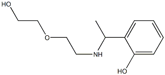 2-(1-{[2-(2-hydroxyethoxy)ethyl]amino}ethyl)phenol Struktur