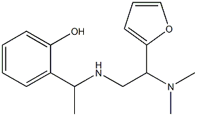 2-(1-{[2-(dimethylamino)-2-(furan-2-yl)ethyl]amino}ethyl)phenol Struktur