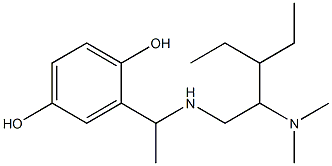 2-(1-{[2-(dimethylamino)-3-ethylpentyl]amino}ethyl)benzene-1,4-diol Struktur