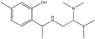 2-(1-{[2-(dimethylamino)-3-methylbutyl]amino}ethyl)-5-methylphenol Struktur