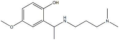 2-(1-{[3-(dimethylamino)propyl]amino}ethyl)-4-methoxyphenol Struktur