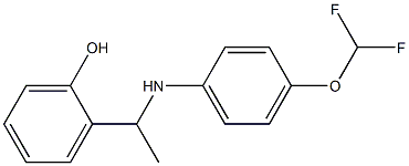 2-(1-{[4-(difluoromethoxy)phenyl]amino}ethyl)phenol Struktur