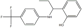 2-(1-{[4-(trifluoromethyl)phenyl]amino}propyl)phenol Struktur