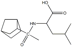 2-(1-{bicyclo[2.2.1]heptan-2-yl}acetamido)-4-methylpentanoic acid Struktur