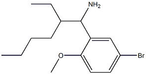 2-(1-amino-2-ethylhexyl)-4-bromo-1-methoxybenzene Struktur