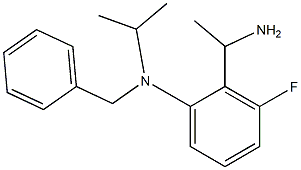 2-(1-aminoethyl)-N-benzyl-3-fluoro-N-(propan-2-yl)aniline Struktur