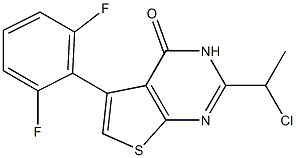 2-(1-chloroethyl)-5-(2,6-difluorophenyl)-3H,4H-thieno[2,3-d]pyrimidin-4-one Struktur