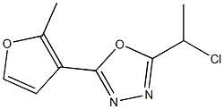 2-(1-chloroethyl)-5-(2-methyl-3-furyl)-1,3,4-oxadiazole Struktur