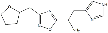 2-(1H-imidazol-4-yl)-1-[3-(oxolan-2-ylmethyl)-1,2,4-oxadiazol-5-yl]ethan-1-amine Struktur