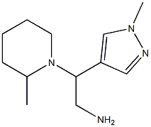 2-(1-methyl-1H-pyrazol-4-yl)-2-(2-methylpiperidin-1-yl)ethan-1-amine Struktur