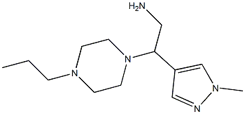 2-(1-methyl-1H-pyrazol-4-yl)-2-(4-propylpiperazin-1-yl)ethan-1-amine Struktur