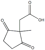 2-(1-methyl-2,5-dioxocyclopentyl)acetic acid Struktur