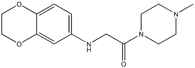 2-(2,3-dihydro-1,4-benzodioxin-6-ylamino)-1-(4-methylpiperazin-1-yl)ethan-1-one Struktur