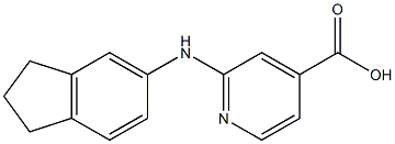 2-(2,3-dihydro-1H-inden-5-ylamino)pyridine-4-carboxylic acid Struktur